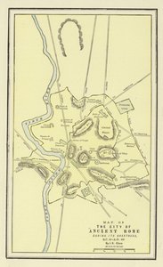 Karta över staden det antika Rom under dess storhet, 30 f.Kr.-400 e.Kr