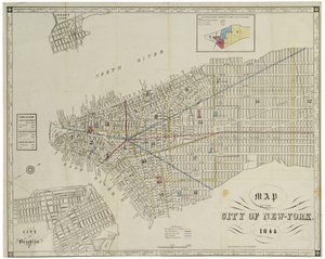 Karta över staden New York. av American School