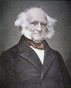 Martin van Buren (1782-1862) (färgad gravyr) av American School