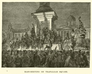 Massmöte på Trafalgar Square av American School