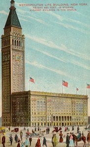 Metropolitan Life Building, New York, ca 1909-13 av American School