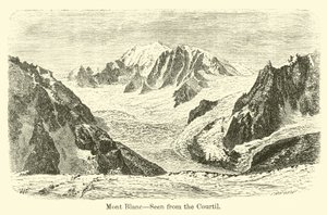 Mont Blanc, sett från Courtil av American School