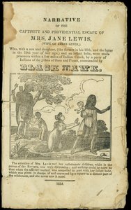 Berättelse om fru Jane Lewis i fångenskap och försynens flykt, publicerad 1832 av American School