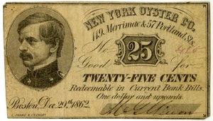 New York Oyster Co., 119 Merrimac & 57 Portland St., 1862 av American School