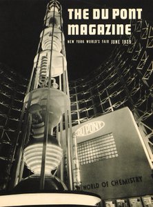 New York Worlds Fair, framsidan av DuPont Magazine, juni 1939 av American School