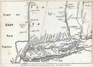 New York i början av 1700-talet (litho) av American School