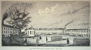 Ohio Penitentiary, Columbus, Ohio, ca 1847 (gravyr) av American School