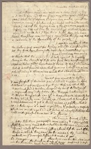 Sida 1, Brev från Abigail Adams till John Adams, 31 mars - 5 april 1776 (bläck på papper) av American School