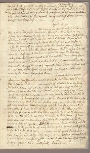 Sida 3, Brev från Abigail Adams till John Adams, 31 mars - 5 april 1776 (bläck på papper) av American School