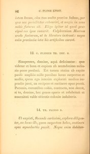 Sida från "Select letters of Plinius the Younger", Bok X, publicerad Boston av American School