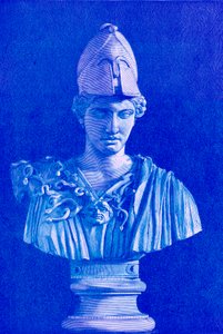 Pallas Athene, illustration från History of Greece av Victor Duruy, publicerad 1890 (digitalt förbättrad bild)