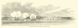 Passage av Vicksburg-batterierna av Farraguts flotta, juni 1862 av American School
