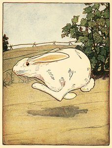 Peter slutade aldrig springa, från The Tale of Peter Rabbit, pub. 1916 färglitografi, 1916. av American School