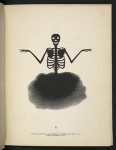 Tallrik 11. En skelettfigur, från 