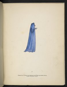 Tallrik 7. Ett spöke i blått.  Spectropia; eller, överraskande spektrala illusioner som visar spöken överallt, och av vilken färg som helst, etc. ser. 1.  J H. Brun  1864 av American School