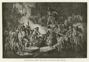 Pocahontas räddar kapten John Smiths liv av American School
