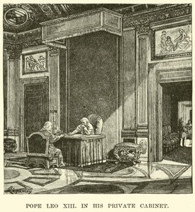 Påven Leo XIII, i sitt privata kabinett av American School