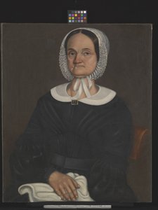 Porträtt av Sally Montgomery (olja på duk) av American School