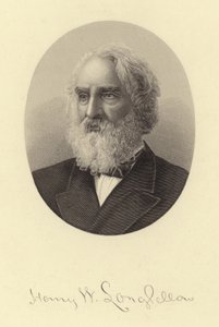 Porträtt av Henry Wadsworth Longfellow av American School