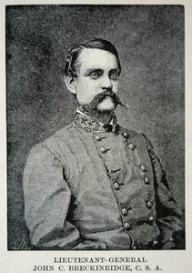 Porträtt av generallöjtnant John Breckinridge (litho) av American School