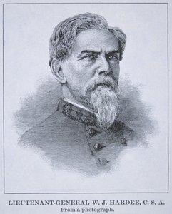 Porträtt av generallöjtnant W.J. Hardee (1815-73) (lito) av American School