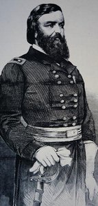 Porträtt av generalmajor John Pope (litho) av American School