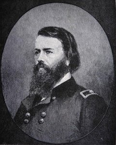 Porträtt av generalmajor John Pope (litho) av American School