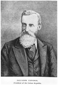 Porträtt av Salvador Cisneros Betancourt (1828-1914) från The Story of Cuba av Murat Halstead, publicerad 1898 av American School
