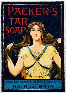 Affisch reklam Packers Tar Soap