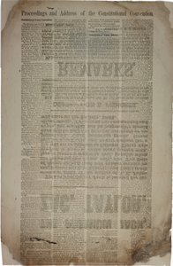 Förhandlingar och adress för konstitutionella konventet, ca 19 mars 1861 av American School