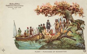 Inköp av Manhattan (färglitografi) av American School