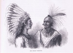 Red Indian warriors, illustration från Cassell