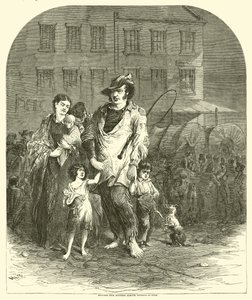 Flyktingar från norra Missouri på väg in i St Louis, september 1864 av American School