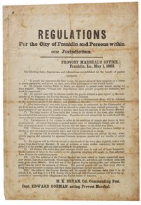 Regler för staden Franklin, 1 maj 1863 av American School