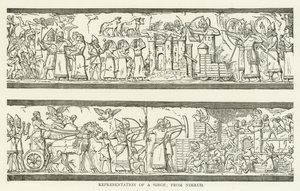 Representation av en belägring; från Nimrud av American School
