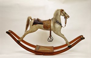 Gunghäst (trä och läder)