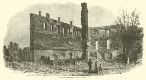Ruinerna av Chambersburg, Rådhuset, september 1864 av American School