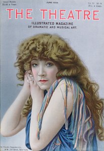 Sarah Bernhardt i rollen som Sorceress, en pjäs av Sardou, omslagsillustration av Theatre magazine, juni 1906 av American School