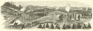 Beskjutning av järnvägen nära Resaca, maj 1864 av American School
