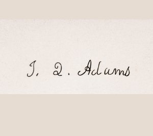 Signatur av John Quincy Adams av American School