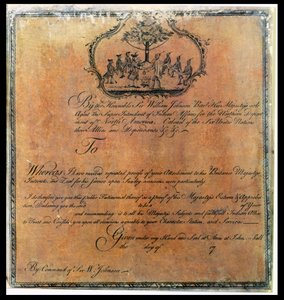 Sir William Johnsons (1715-74) Indian Testimonial, ca 1770 (se även 192704) av American School