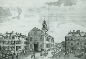 South West View of Old State House, Boston, 1881 av American School