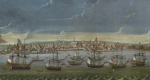 Southeast Prospect of the City of New York, c.1756-7 av American School
