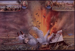 Spansk-amerikanska kriget 1898, USS Maine sprängdes i Havannas hamn av American School
