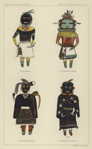 Tcakwaina, Tcakwaina Taamu, Tcakwaina Mana, Tcakwaina Yuadta (färglitografi) av American School