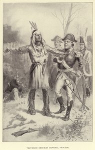 Tecumesh tillrättavisar general Proctor (litografi) av American School