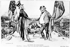 The Anglo-Saxons Mission, illustration från Le Rire, 1899