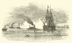 Arkansas löper genom unionsflottan utanför Vicksburg, juli 1862 av American School