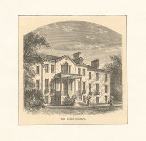 The Caton Mansion, ca 1870 (gravyr) av American School