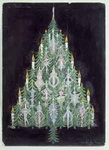 Julgranen (wc och gouache) av American School